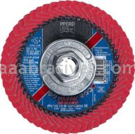 Pferd 67258 4-1/2"x5/8-11 #60 Ceramic Polifan Curve Medium (7/16") Flap Disc