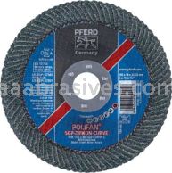 Pferd 67347 6"x7/8" #40 Zirc Polifan Curve Large (9/16") Flap Disc
