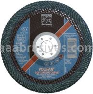 Pferd 67351 7"x7/8" #40 Zirc Polifan Curve Large (9/16") Flap Disc