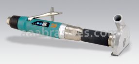 Dynabrade 52537 - 3" Straight-Line Vacuum Extension Cut-Off Wheel Tool 1 hp, 18,000 RPM, Rear Exhaust, 3/8"-24 Spindle Thread
