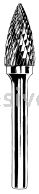 Dynabrade Carbide Burr 1/8" (3 mm) Dia. SG-44 D/C Burr Tree-Radiused End 1/2" Flute L 1/8" Shank