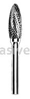 Dynabrade Carbide Burr 3 mm Dia. SH-41 D/C Burr Flame Pointed End 6 mm Flute L 3 mm Shank