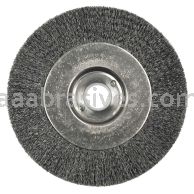 Weiler 00105 - 4" .006, 5/8"-1/2" AH Narrow Crimped Wire Wheel - 012382001056