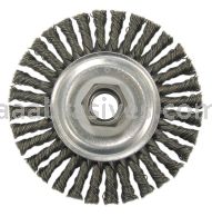 Weiler 36019 - 4" .020SS, 5/8"-11 A.H., Retail Pack, Vortec Pro Knot Wire Wheel, Stringer Bead Twist - 012382360191