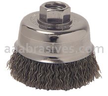 Weiler 36031 - 3" .014, 5/8"-11 A.H., Retail Pack, Vortec Pro Crimped Wire Cup Brush - 012382360313
