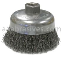 Weiler 36036 - 4" .020, 5/8"-11 A.H., Retail Pack, Vortec Pro Crimped Wire Cup Brush - 012382360368