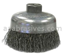 Weiler 36037 - 6" .020, 5/8"-11 A.H., Retail Pack, Vortec Pro Crimped Wire Cup Brush - 012382360375