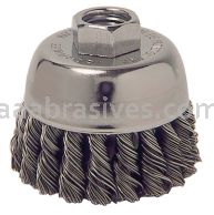 Weiler 36038 - 2-3/4" .020, 5/8"-11 A.H., Retail Pack, Vortec Pro Knot Wire Cup Brush - 012382360382