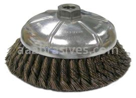 Weiler 36045 - 6" .025, 5/8"-11 A.H., Retail Pack, Vortec Pro Knot Wire Cup Brush - 012382360450