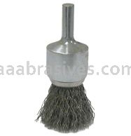 Weiler 36047 3/4" x .0104" Steel Wire x 1/4" Stem Vortec Pro Crimped Wire End Brush Retail Pack - 012382360474