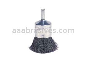 Weiler 36048 - 1" 1/4" Stem, .014, Retail Pack, Vortec Pro Crimped Wire End Brush - 012382360481