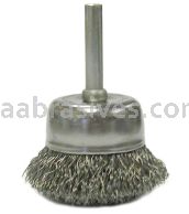 Weiler 36060 - 2" 1/4" Stem, .008, Retail Pack, Vortec Pro Crimped Wire Wheel - 012382360603