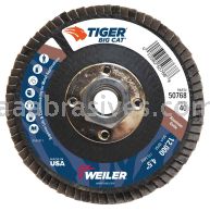 Weiler 50768 - 4-1/2" 40AO, 5/8"-11 A.H., Big Cat Abrasive Flap Disc, Flat - 012382507688