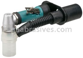 Dynabrade 56715 .4 hp Right Angle Die Grinder 12,000 RPM, Planetary-Geared, Central Vacuum Rear Exhaust Extended Muffler