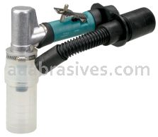 Dynabrade 56723 .4 hp 7 Degree Offset Die Grinder, Central Vacuum 25,000 RPM, Gearless, Rear Exhaust Extended Muffler