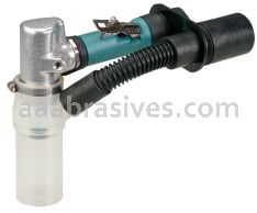 Dynabrade 56739 .7 hp 7 Degree Offset Die Grinder 18,000 RPM, Gearless, Central Vacuum Rear Exhaust Extended Muffler