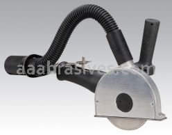 Dynabrade 52615 - 5" (127mm) Dia. Right Angle Vacuum Cut-Off Wheel Tool 1.3 hp, 12,000 RPM, Rotational Exhaust, 3/8"-24 Spindle Thread