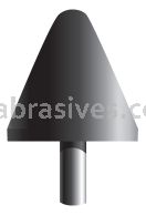 A-4, 1-1/4x1-1/4x1/4"sk, Mounted Point, Vitrified, PA/O