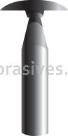 B-71, 5/8x3/32x1/8"sk, Mounted Point, Vitrified, PA/O