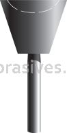 B-102, 5/8x1/2x1/8"sk, Mounted Point, Vitrified, PA/O