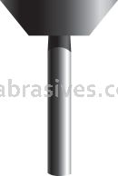 B-103, 5/8x3/16x1/8"sk, Mounted Point, Vitrified, PA/O