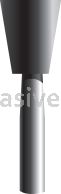 B-104, 5/16x3/8x1/8"sk, Mounted Point, Vitrified, PA/O