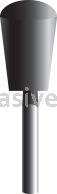 B-111, 7/16x11/16x1/8"sk, Mounted Point, Vitrified, PA/O