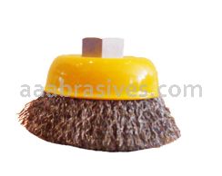 3x5/8-11 AH Crimped Wire Cup Brush, Medium Stainless