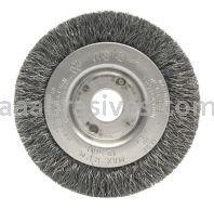 Weiler 00244 - 3" .006 SS 1/2"-3/8" A.H. Narrow Crimped Wire Wheel - 012382002442
