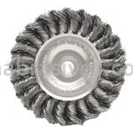 4" Standard Twist Wire Wheel, .014 SS, 1/2"-3/8" A.H., Retail Pack (ST-4)