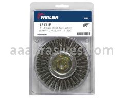 Weiler 13131P - 4" .020, 5/8"-11 A.H., Retail Pack , Stringer Bead Wire Wheel - 012382131319