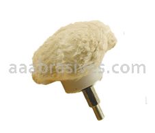 Mounted Buffing Wheel 3" Dia.  1/4" shank Mushroom Buff 162-3P Cotton White