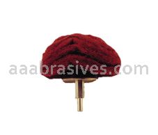 Mounted Buffing Wheel 4" Dia. 1/4" shank Mushroom Scuff Buff 162-40 Surface Conditioning Maroon