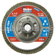 Weiler 31313 - 4-1/2" , 36Z, 5/8"-11 A.H., Vortec Pro Abrasive Flap Disc, Angled, Aluminum Backing - 012382313135