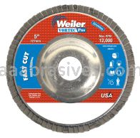 Weiler 31320 - 5" , 40Z, 7/8" A.H., Vortec Pro Abrasive Flap Disc, Angled, Aluminum Backing - 012382313203