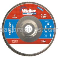 Weiler 31324 - 7" , 24Z, 7/8" A.H., Vortec Pro Abrasive Flap Disc, Angled, Aluminum Backing - 012382313241