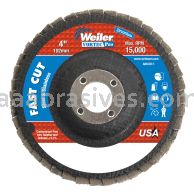 Weiler 31341 - 4" , 120Z, 5/8" A.H., Vortec Pro Abrasive Flap Disc, Angled, Phenolic Backing - 012382313418
