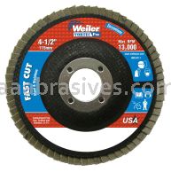 Weiler 31343 - 4-1/2" , 36Z, 7/8" A.H., Vortec Pro Abrasive Flap Disc, Angled, Phenolic Backing - 012382313432