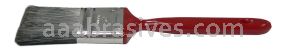 Weiler 40167 - 2-1/2" Industrial Varnish Brush, Black Polyester, 2-1/4" B.L., Red Plastic Handle - 012382401672