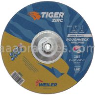 Weiler 58062 9 x 1/8 TIGER ZIRC Type 27 Roughneck Pipeline Wheel Z30T 5/8-11 Nut