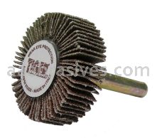 Weiler 52226 - 1-1/2" x 1/2" 1/4" Stem, 60AO, Tiger Coated Abrasive Flap Wheel - 012382522261