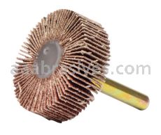 Weiler 52227 - 1-1/2" x 1/2" 1/4" Stem, 80AO, Tiger Coated Abrasive Flap Wheel - 012382522278