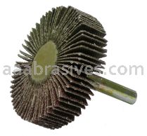 Weiler 52369 - 2" x 1/2" 1/4" Stem, 120AO, Tiger Coated Abrasive Flap Wheel - 012382523695