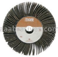 Weiler 53166 - 4" x 1" 5/8" A.H., 60 AO, Tiger Coated Abrasive Flap Wheel - 012382531669