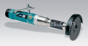 Dynabrade 52579 4" Straight-Line 6" Extension Cut-Off Wheel Tool 1 hp, 15,000 RPM, Rear Exhaust, 3/8"-24 Spindle Thread