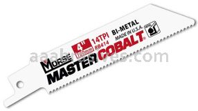 Morse Master Cobalt&reg; Metal Reciprocating Saw Blade 4x3/4x.035 14 TPI | 5 Blades/Retail Pkg