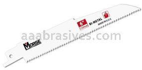 Morse&reg; Demolition Reciprocating Saw Blade 6x.062 8/11 TPI | 25 Blades/Pkg