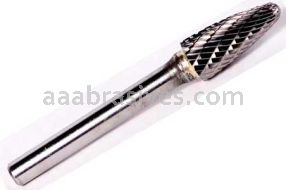 SF-1, 1/4x5/8x1/4"sk, Round Tree Radius End, Double Cut, Carbide
