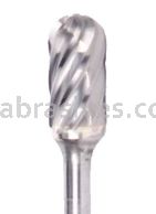 SC-5NF 1/2x1x1/4"sk Cylindrical Radius Cut Carbide Burr For Aluminum