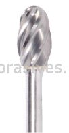 SE-6NF 5/8x1x1/4"sk Oval Carbide Burr For Aluminum